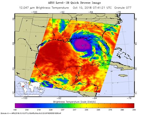 Nasas Airs Captures Hurricane Michael Off Florida Coast