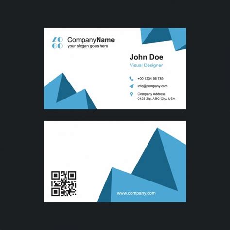 Free Vector Blue Shapes Business Card