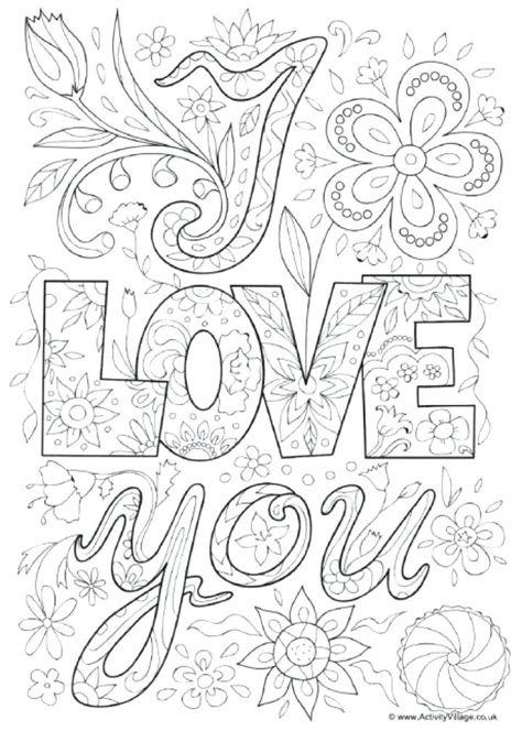 I Love You Coloring Pages For Adults At Free Printable Colorings Pages To