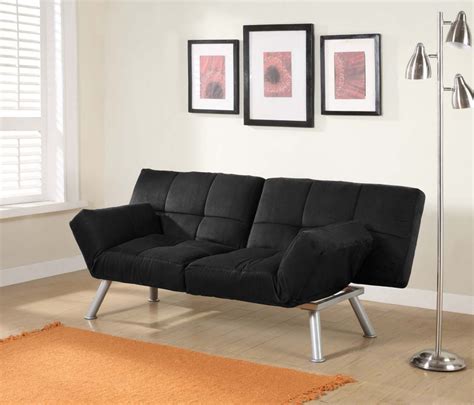This gray tufted couch that goes for just $359. Mainstays Contempo Tufted Futon Couch, Multiple Colors ...