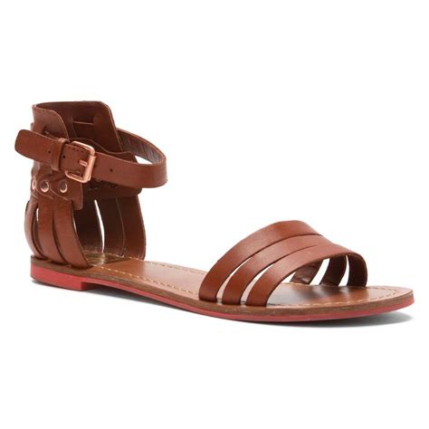 brown leather sandals