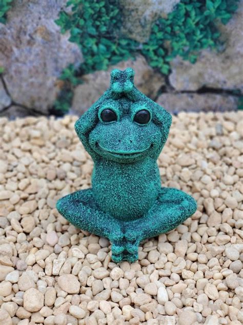 Frog Statue Yoga Zen Garden Frog Statue Zen Frog Handmade Etsy