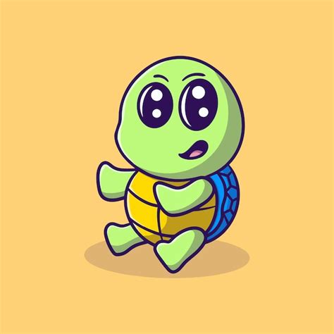 Premium Vector Cute Turtle Vector Icon Illustration