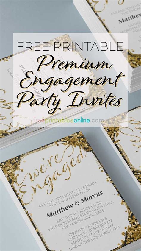 Free Printable Engagement Party Invitation That Can Be Personalized