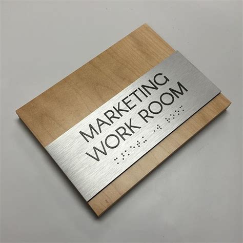Room Sign 34 Wooden Panel With 14 Aluminum Panel And 132 Raised