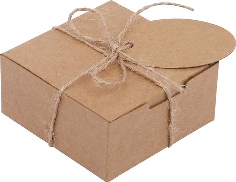 Belle Vous Kraft Gift Boxes Pcs X X Cm Brown Square
