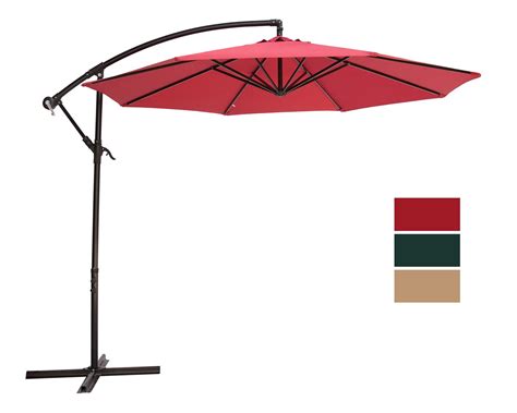 Sunnyard 10 Ft Cantilever Patio Umbrella Outdoor Offset Hanging