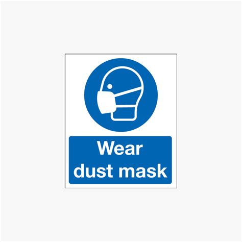 300x250mm Wear Dust Mask Plastic Signs Safety Sign Uk
