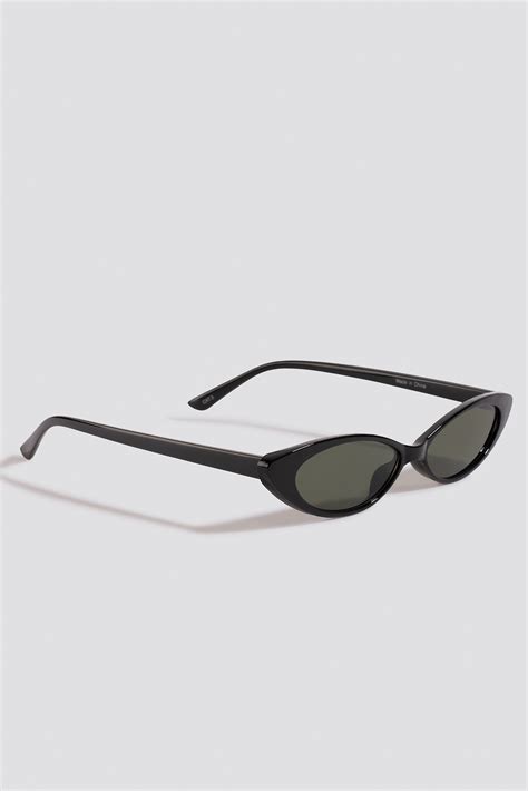 Slim Eye Cat Sunglasses Black Na