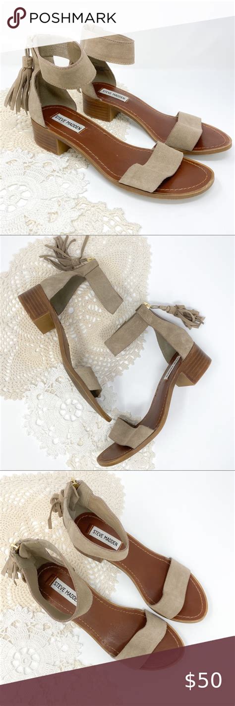 Steve Madden Taupe Darcie Ankle Strap Sandal Gently Used Like New No Flaws Excellent