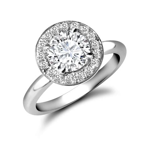 Bespoke Diamond Halo Ring Halo Diamond Engagement Ring Engagement