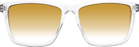 clear oversized grandpa square gradient sunglasses with champagne sunwear lenses sheldon