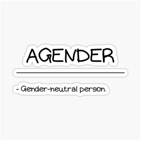 Agender Gender Definition Sticker For Sale By Knezlazar Redbubble