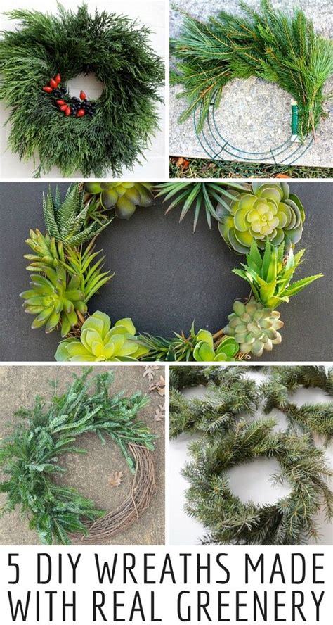 5 Diy Wreaths Made With Real Greenery Diy Wreath How To Make Wreaths