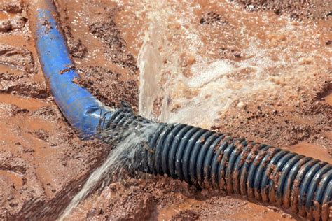 Water Drain Hose Leaking Stock Photo Image Of Inundation 80056166