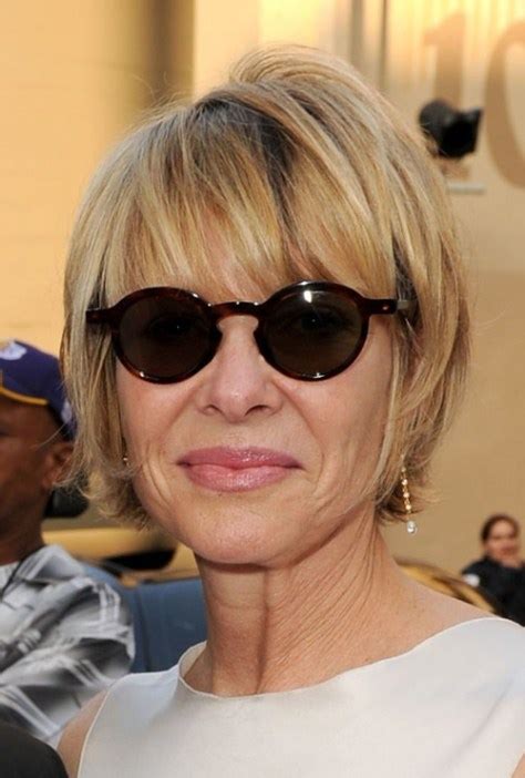Light lob keep your natural color around and add a few highlights of blonde to your lob, it will look simply amazing. Hairstyles For Women Over 50 With Glasses - Fave HairStyles