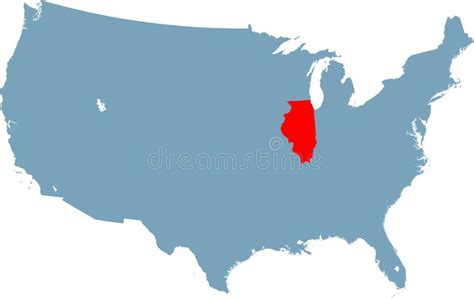 Map Of The Illinois Stock Vector Illustration Of Illinois 204877665
