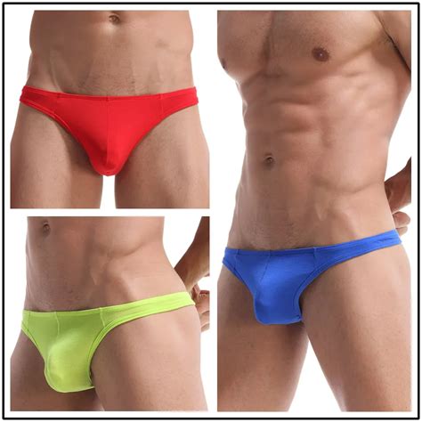 Sexy Mens Thongs G Strings U Convex Pouch Men Underwear Solid