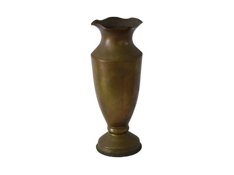 Wwii Military Trench Art Vase In Brass Made From Spent 105mm Etsy