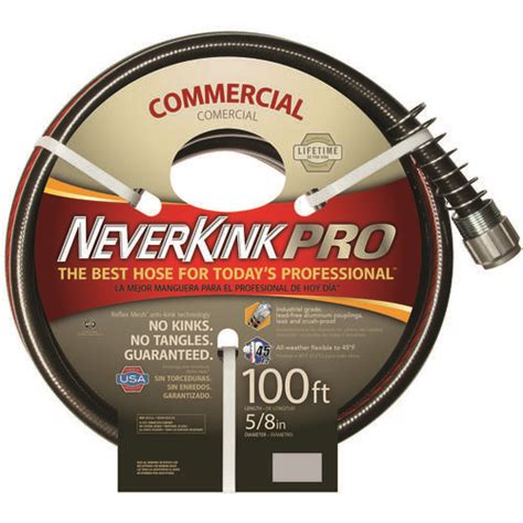 Apex 8845 100 Neverkink Pro Commercial Water Hose 58 In 100 Ft L