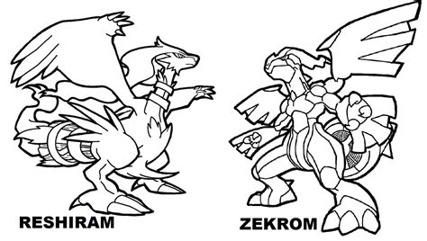 Pokemon Coloring Zekrom - BubaKids.com