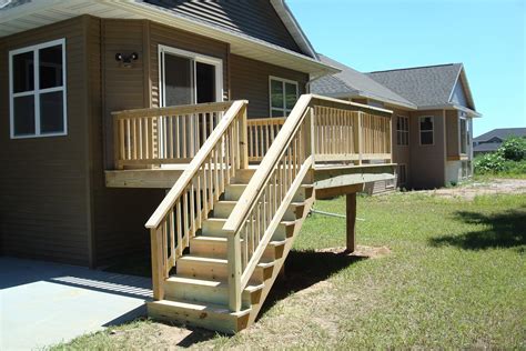best treated wood deck railing railing design thought