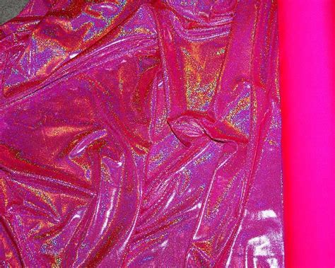 Hot Pink Hologram Spandex Fabric 1 Yard By Missnancy48 On Etsy