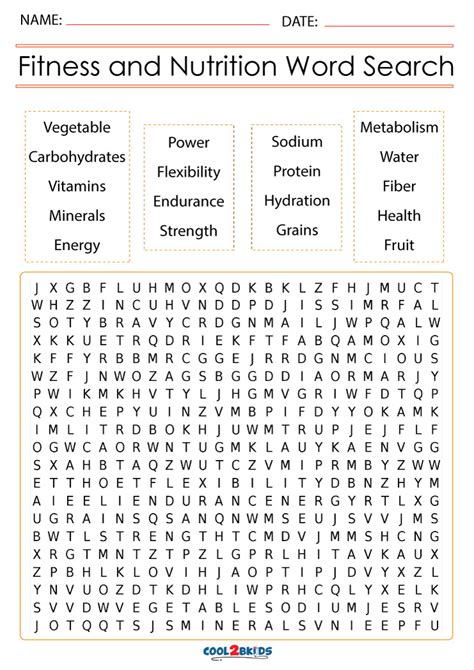 Nutrition Word Search Puzzle By Puzzles To Print Teachers Pay Teachers