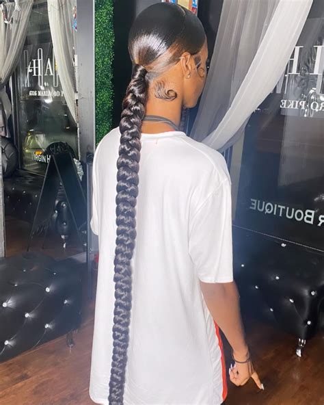 Layedbymeena Shared A Photo On Instagram “extra Long Braided Ponytail