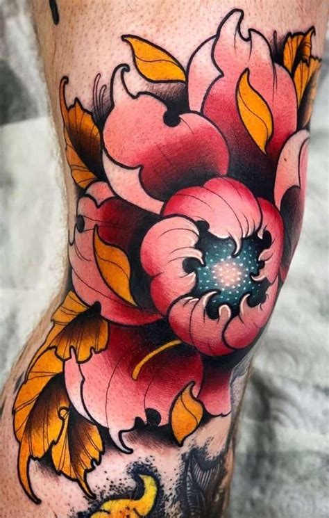 Pin By Omar On Quick Saves In 2021 Peonies Tattoo Knee Tattoo