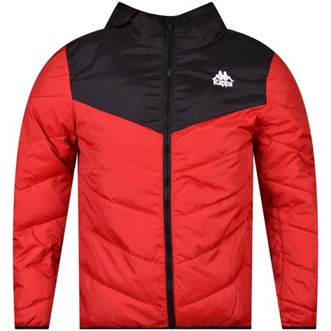 Kappa Blackred Padded Hooded Jacket Men From Brother2brother Uk