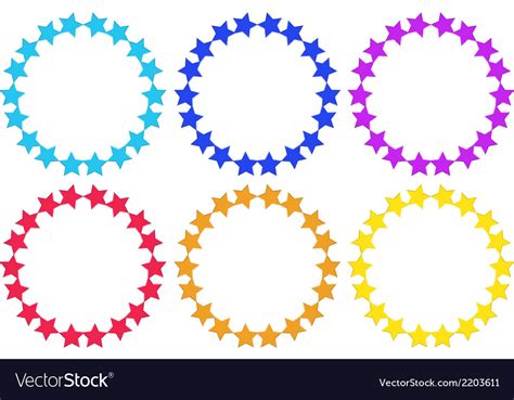 Circles Made Of Stars Royalty Free Vector Image