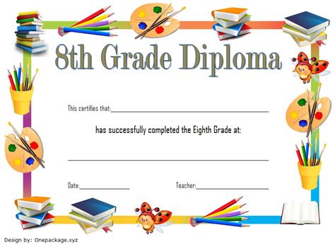 5 Editable 8th Grade Promotion Certificate Template Free Designs