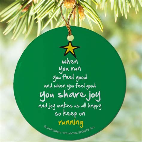 Running Porcelain Ornament When You Run Christmas Tree Gone For A