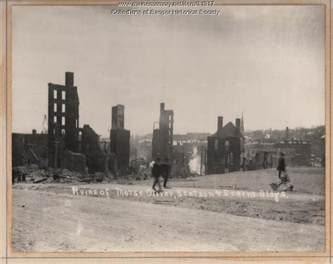 Ruins Of Downtown Buildings Bangor 1911 Maine Memory Network