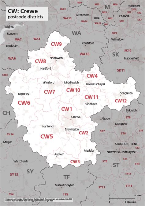 Cw Postcode Districts Map Preview Maproom