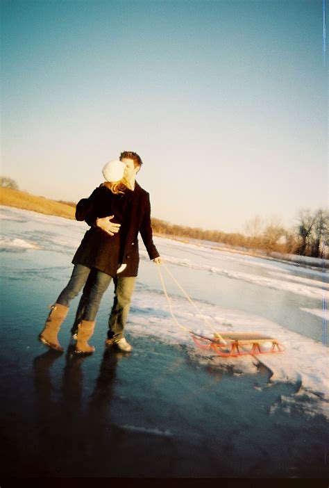 Engagement Photos On A Frozen Pond Clary Pheiffer Photo