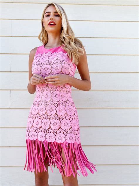 Cute Summer Dress With Tassels And Lace In 2020 Summer Dresses