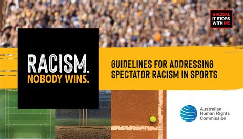 Guide To Addressing Spectator Racism In Sports 2021 Australian Human Rights Commission