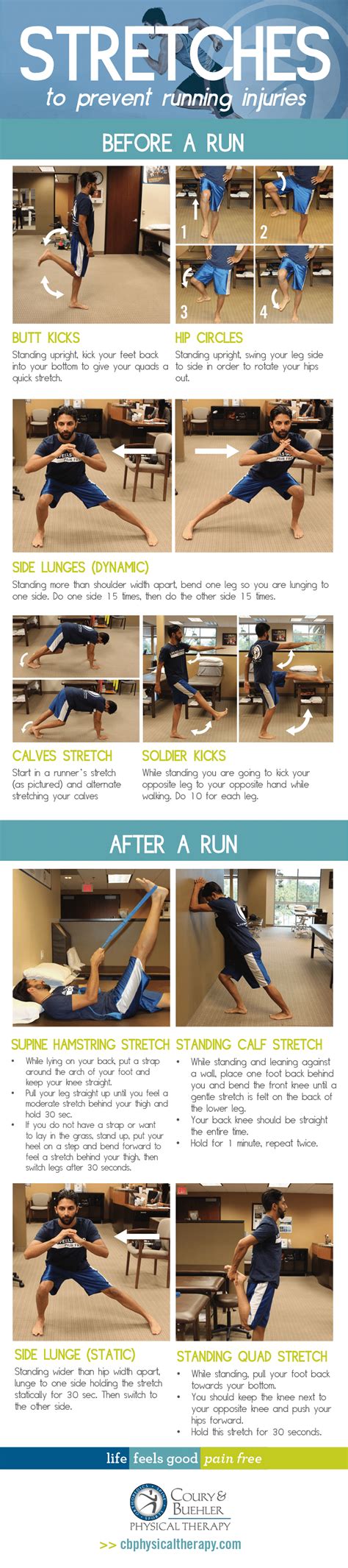 The Stretches You Need To Prevent Running Injuries Coury And Buehler