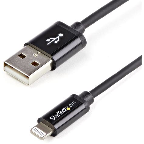 Startech 1m 3ft Black Apple® 8 Pin Lightning Connector To Usb Cable For Iphone Ipod