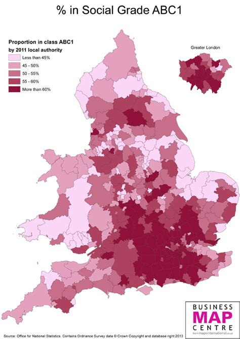 Percentage Of Middle Class People In England And Wales Vivid Maps