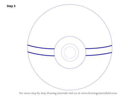 Learn How To Draw Pokeball From Pokemon Pokemon Step By Step