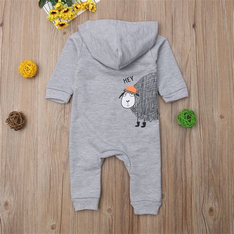 2019 Autumn Infant Baby Boy Girl Solid Zipper Long Sleeve Cotton Hooded