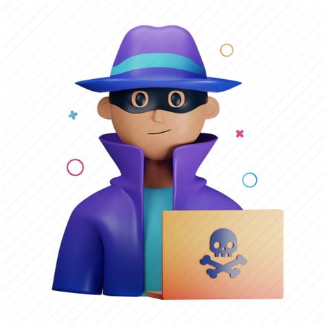 Black Hat Hacker Security 3d Illustration Download On Iconfinder