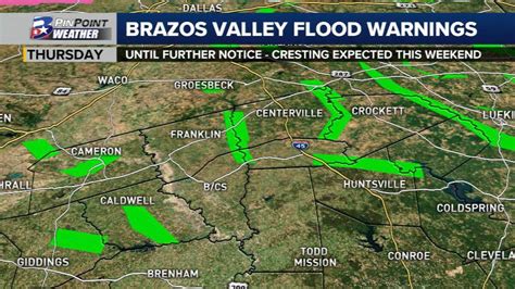 River Flood Warnings In Place Across Brazos Valley