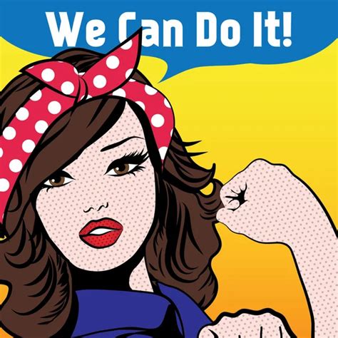 We Can Do It Woman Sexy Strong Girl Classical American Symbol Of