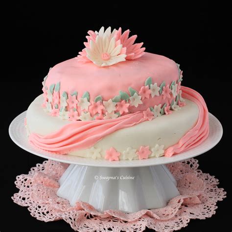 Swapnas Cuisine Two Tier Birthday Cake With Marshmallow Fondant ~ My