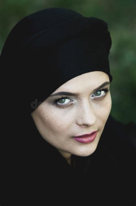 Portrait Of A Beautiful Muslim Woman Young Arabian Woman In Hijab