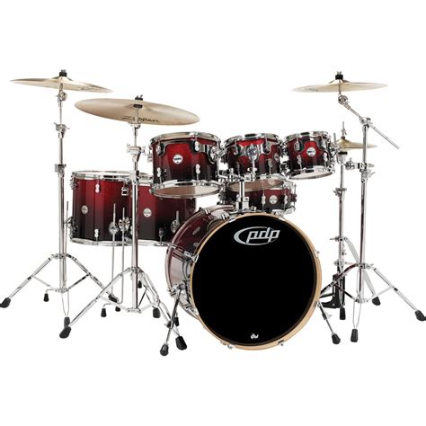 Pdp Concept Maple Series 7 Piece Drum Kit Pdcm2217rb Bandh Photo